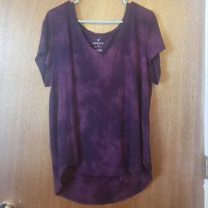 American Eagle Maroon Acid Wash Shirt